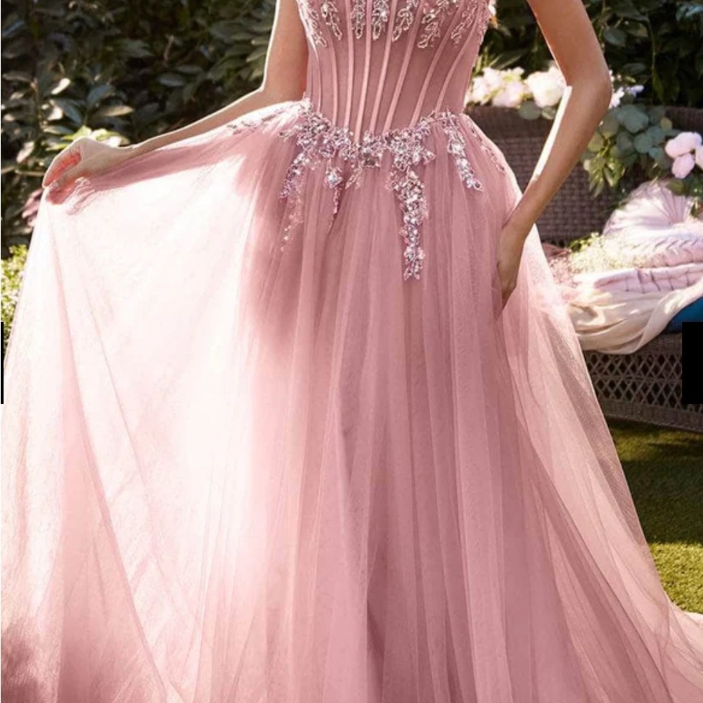 Elegant Pink Evening Gown